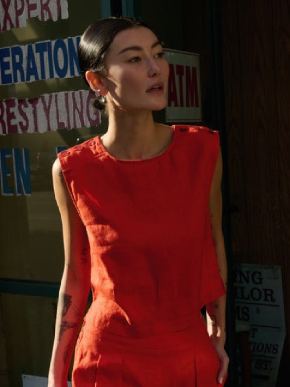NWT Nation LTD 100% Linen Cara Tank in Aurora Red NEW.       21 - Picture 4 of 10